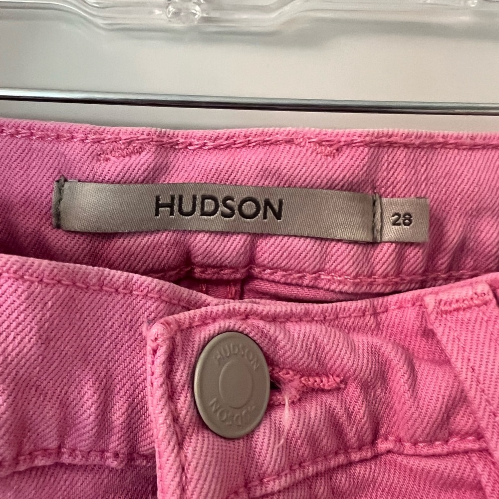 Hudson Pink Jeans - Cutout at Bottom of Legs